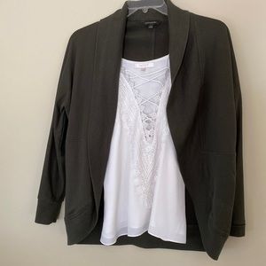 COPY - Forest Green Banana Republic Small Heavy Weight Cardigan